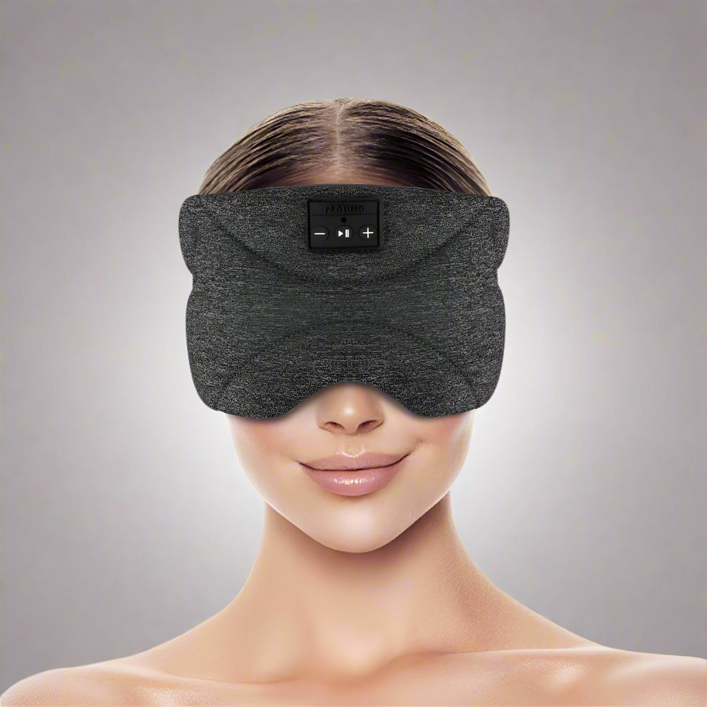 New Cozy Bluetooth Eye Mask - Wireless Sleep Mask with Ultra-Thin Speakers, Built-In Microphone, and 100% Light-Blocking Design for Sleeping