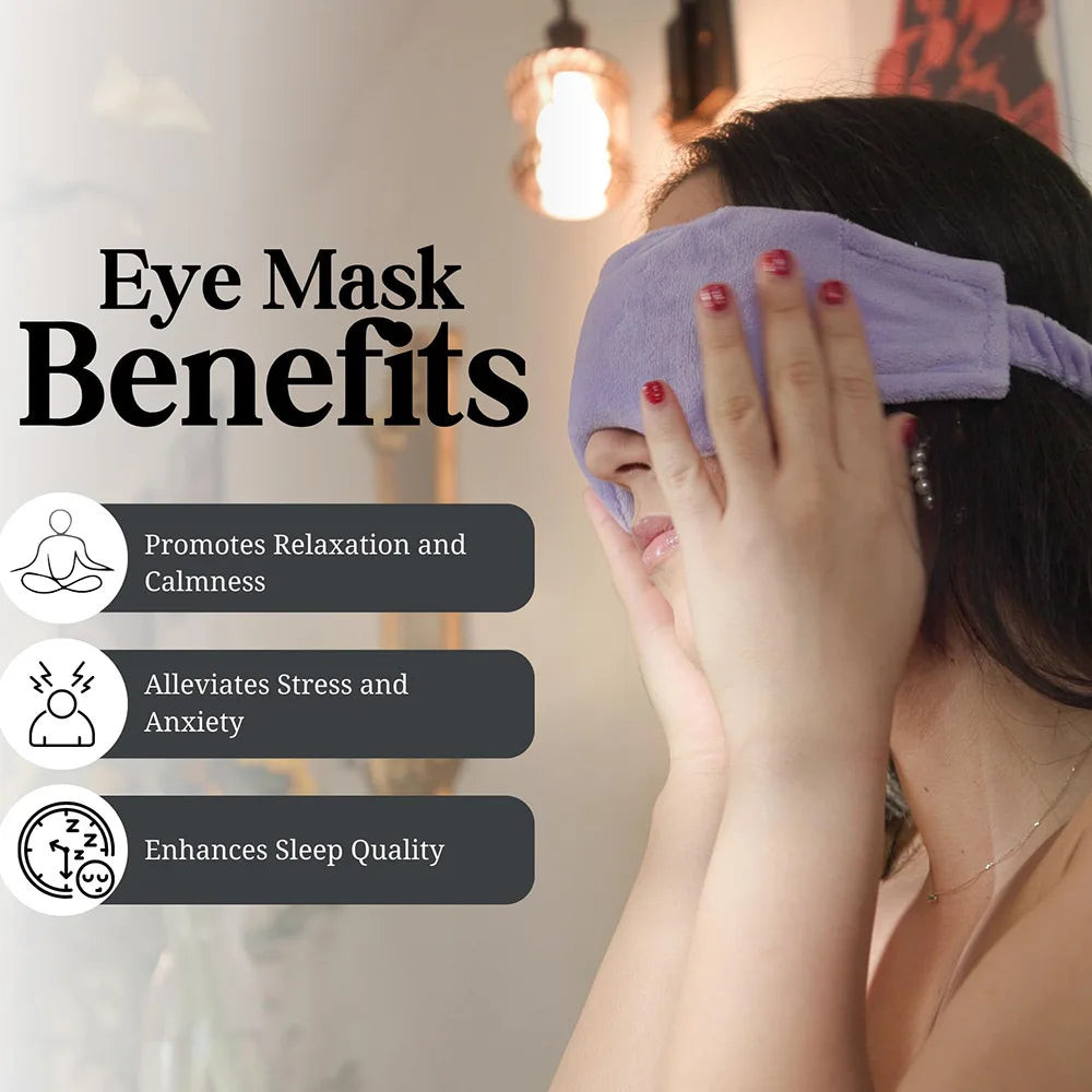Lavender Eye Mask for Women – Soft, Comfort-Fit Sleep Mask for Relaxation, Stress Relief & Self-Care Gift