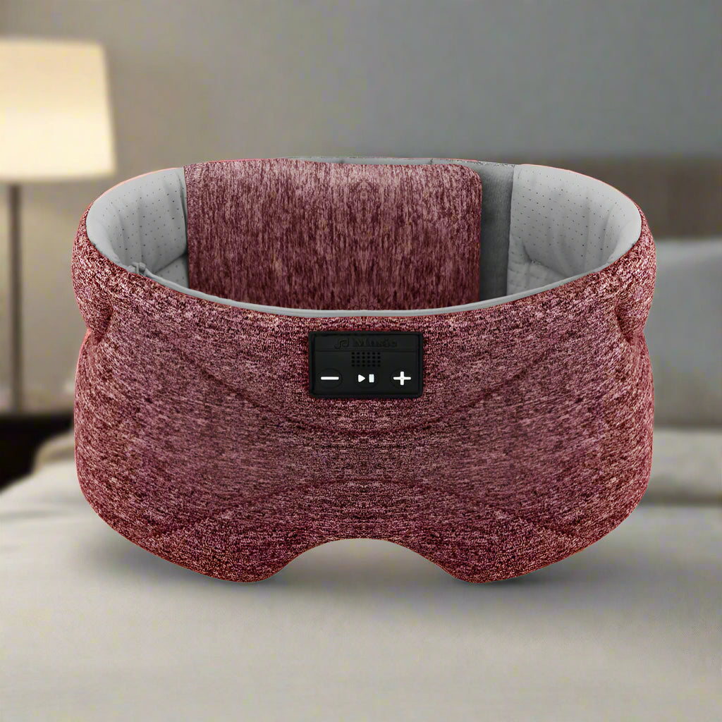 New Cozy Bluetooth Eye Mask - Wireless Sleep Mask with Ultra-Thin Speakers, Built-In Microphone, and 100% Light-Blocking Design for Sleeping
