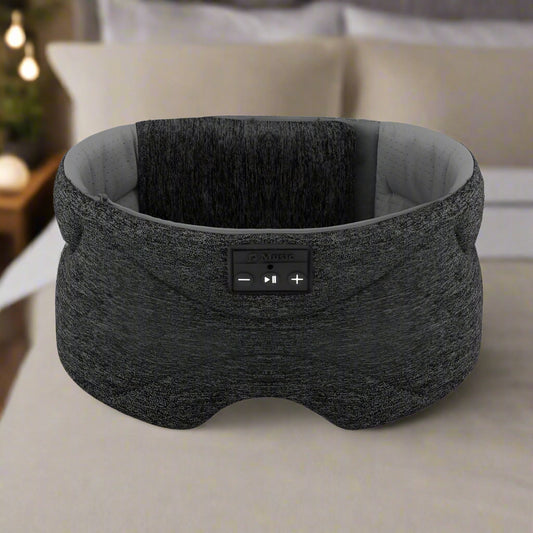 New Cozy Bluetooth Eye Mask - Wireless Sleep Mask with Ultra-Thin Speakers, Built-In Microphone, and 100% Light-Blocking Design for Sleeping