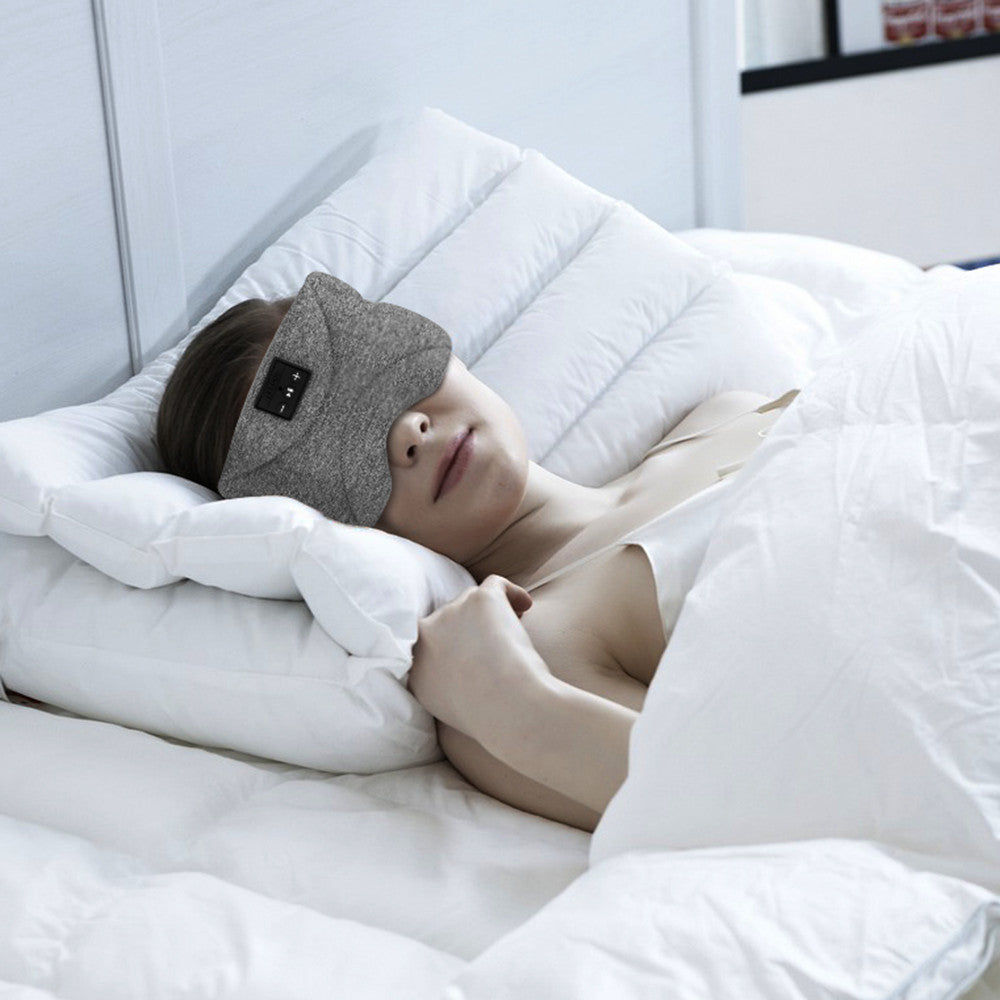 New Cozy Bluetooth Eye Mask - Wireless Sleep Mask with Ultra-Thin Speakers, Built-In Microphone, and 100% Light-Blocking Design for Sleeping